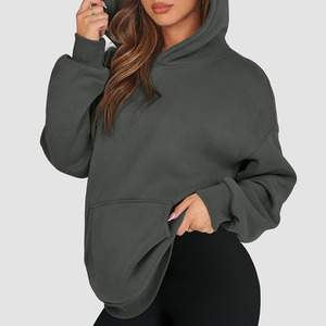 เสื้อฮู้ดลำลองสำหรับผู้หญิงเสื้อฮู้ดแขนยาวมีฮู้ดผ้าถักระบายอากาศเป็นมิตรกับสิ่งแวดล้อมใส่กลางแจ้ง - Product Image 3