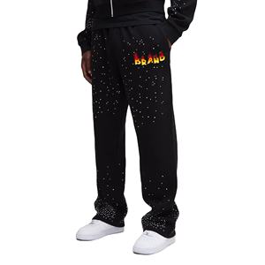 Pantalons de survêtement amples pour hommes de haute qualité, respirants, avec cordon de serrage, couleur et logo personnalisables, style décontracté - Product Image 1