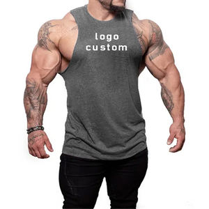 เสื้อกล้ามกีฬาแขนกุดผู้ชายมีสไตล์สำหรับยิมออกกำลังกายเสื้อแห้งเร็วสำหรับใส่ฝึกซ้อมและเสื้อวิ่ง - Product Image 1