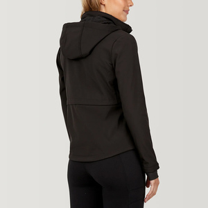 Chaqueta de carcasa blanda impermeable OEM para hombre para deportes al aire libre, senderismo y correr con capucha y cortavientos, método de tejido no tejido - Product Image 5