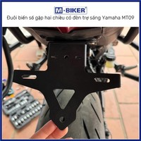 Support de plaque d'immatriculation arrière pour moto Yamaha MT-09 avec clignotants LED – Installation sans perçage, montage direct