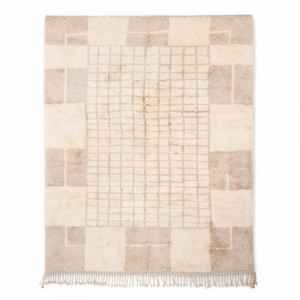 Superventas, gran alfombra marroquí Beni Ourain, lana anudada a mano con patrón de bucle Oriental para sala de estar o picnic en la puerta - Product Image 2