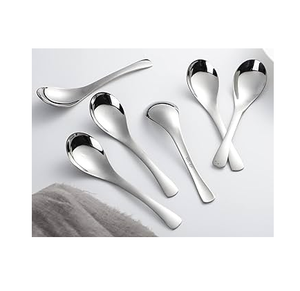 Cuchara de sopa de acero espejado Cucharas de café de postre Cuchara de sopa de acero inoxidable Juego de 6 para obsequios - Product Image 4