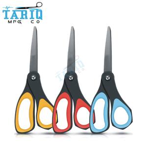 Ciseaux à liant titane droit de haute qualité de 8 "avec poignées en caoutchouc à poignée souple couleur grise - Product Image 1