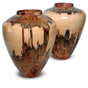 Dernier Cri en Matière de Décoration Intérieure : Vase à Fleurs en Bois Tendance pour la Décoration de Restaurants et Jardins - Product Image 1