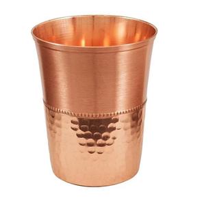 Nouvelle arrivée Décoration de table en verre et métal cuivre martelé personnalisable pour la consommation de boissons de fête - Product Image 6