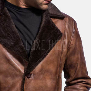 Gabardina larga de temporada de invierno para hombre, abrigo ajustado a la moda, gabardina de cuero con tarifa de venta completa - Product Image 6