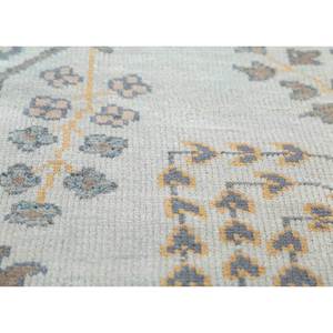 พรมขนสัตว์ถักมือสีฟ้าซาวานา พรมลายดอกไม้คลาสสิกทรงสี่เหลี่ยมผืนผ้าสำหรับห้องนั่งเล่นและทางเดินในบ้าน LCARM-603 สินค้ามาใหม่ - Product Image 3