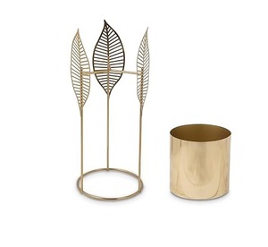 Macetas de metal con soporte de hojas, eleva tu espacio con diseños de moda, macetas colgantes para balcón, sala de estar - Product Image 4