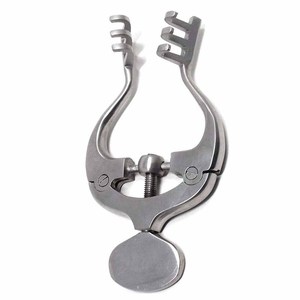 Jansen-Retractor de acero inoxidable, 10cm, esparcidor de heridas no estéril con tornillo de ajuste, 3x3 dientes Romos - Product Image 2