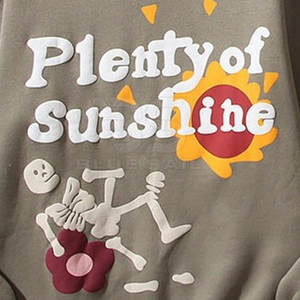 Meilleures ventes Sweat-shirts à capuche décontractés à impression bouffante Tissu durable en polyester/coton Vêtements d'hiver pour l'extérieur - Product Image 4