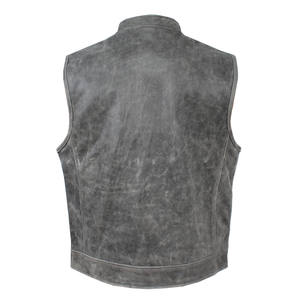 Respirant hommes en cuir gilet Slim Fit élégant sans manches en plein air mode gilet équitation motard véritable porter - Product Image 2
