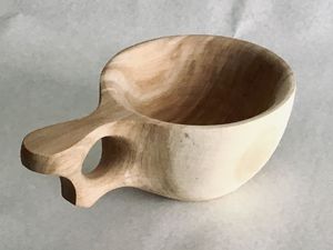 HAND Natural Wood Tea Cup Wooden for Wine Coffee Water Hot Cold Drinks Drinking <b>Mug</b>, Japanese Style Wood Tea Cup - Product Image 2