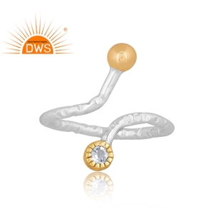 แหวนพลอยบุษราคัมสีเงินแท้ปรับได้เครื่องประดับสำหรับผู้หญิงของขวัญแบบสั่งทำสำหรับผู้หญิง - Product Image 2