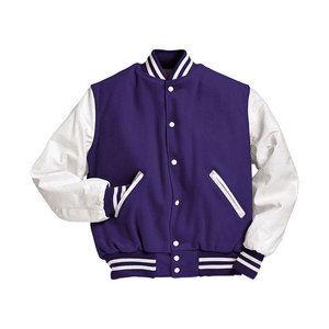 Haute qualité hommes européens US grande taille Vintage Baseball manteau en cuir véritable université veste Stand broderie épaisse peau d'agneau - Product Image 6