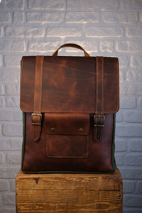 Leather Canvas Luxury Backpack Vintage Travel <b>Rucksack</b> School Laptop Heavy Duty <b>Lightweight</b> Large Capacity Breathable - Product Image 2