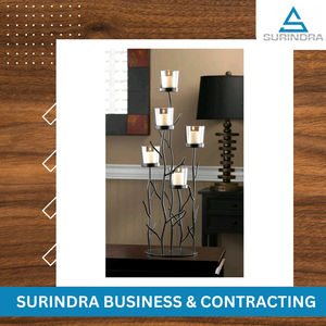 เชิงเทียนเหล็กดัดทำมือคุณภาพสูง ขนาด 8x24 นิ้ว สไตล์โบราณ สำหรับตกแต่งบ้านและงานแต่งงาน - Product Image 2