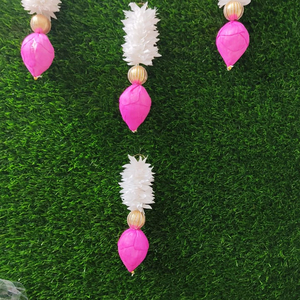 Hermosa Guirnalda de Flores de Papel del Sur de la India, Jazmín, Loto, Decoración de Madera Sola, Regalo Artificial Indio para Navidad y Bodas - Product Image 1