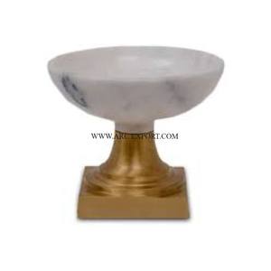 Forme ronde en marbre fait à la main de qualité supérieure bol de nourriture décoratif pour la maison bol de mélange en marbre de dessus de table du fabricant et du fournisseur - Product Image 6