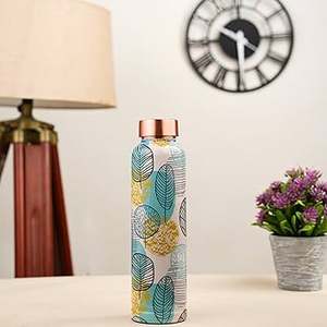 Botella de agua impresa en cobre puro para beber de forma saludable, botella de cobre impresa a mano con beneficios ayurvédicos, calidad premium. - Product Image 2