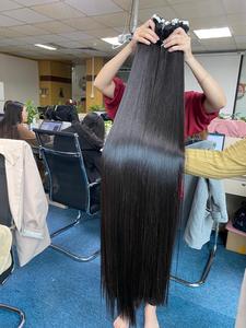 Cheveux vierges cambodgiens alignés sur des cuticules naturelles, extensions de cheveux humains, longs et lisses, bouclés, 10 à 50 pouces - Product Image 6