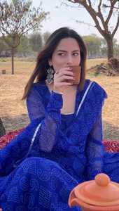 Costume imprimé SALWAR de styliste et DUPATTA entièrement cousu, prêt à porter, robe fantaisie de fête, vêtements fonctionnels traditionnels - Product Image 2