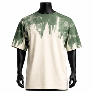 Camiseta de Jersey para Hombre, 100% Algodón, Color Degradado, Manga Corta, Cuello Redondo, Corte Regular, Estilo Casual, Transpirable, de Secado Rápido, Tejido de Punto - Product Image 1