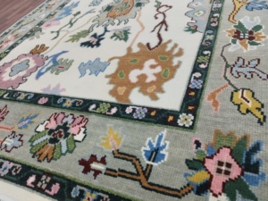 Prêt à expédier 5x8 pieds. Tapis en stock tapis persan fait à la main Beige rose noué à la main de haute qualité laine coton tissé tapis tapis - Product Image 5