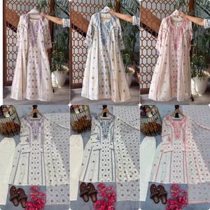 Nouvel ensemble haut et palazzo en soie romaine pure, style moderne, pour mariage et soirée, séchage rapide, toutes saisons - Product Image 5