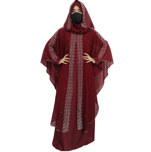 Custom Islamic Clothing Abaya Women Muslim Dress Abaya Women Casual Solid Color Robe Two-Piece Suit Abaya Women Muslim Dress - Product Image 3