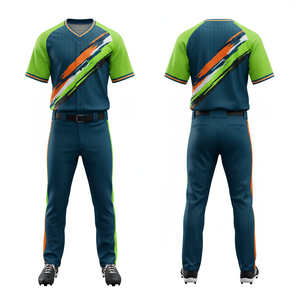 Uniforme de Béisbol Personalizado 2026, 100% Poliéster, Cuello en V, Transpirable, Impresión Digital, Nivel Profesional, Unisex, Ropa de Equipo, Venta al Por Mayor - Product Image 1