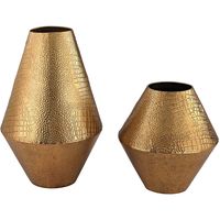 Vase de table en métal moderne fait main Vishal Handicraft, décoration pour la maison et les mariages, avec fleurs, taille M