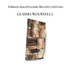 Porcelaine émaillée durable 600x1200mm carreaux en bois de verre très brillants pour salon chambre bureau hôtel - Product Image 2