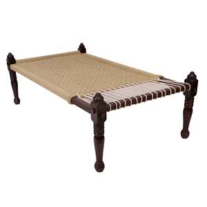woven <b>bed</b> charpai made of cotton or jute cord outdoor <b>bed</b> - Product Image 1
