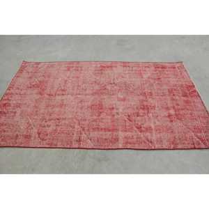 Tapis turc 3,9x6,8 pi (120x207 cm), tapis oriental rouge vintage - Product Image 2