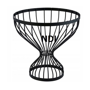 Panier de stockage de fruits en fil de fer de conception nouvelle arrivée enduit de poudre noire fini meilleure qualité pour une utilisation - Product Image 1
