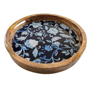 Plateau de service en bois et résine, étanche et fait main, design moderne pour l'art et les objets de collection, utilisé dans les foyers et pour les offrandes funéraires - Product Image 1