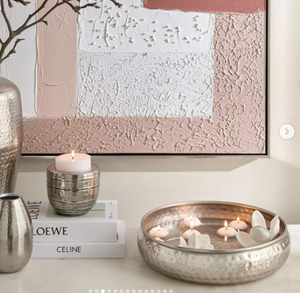 Bols et plateaux en métal modernes de luxe avec motif de plantes/fleurs pour la décoration intérieure salade fruits noix bols inde - Product Image 6