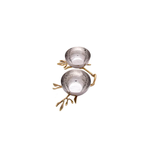 Support de bol décoratif en laiton bol en forme de feuille bougeoir avec poignée bol de service de vaisselle solide pour la vente - Product Image 4