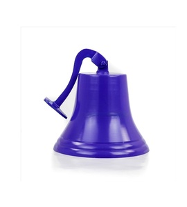 Cloche Premium en aluminium coulé du navire nautique de la marine | Cadeaux de décoration de pépinière (6 pouces violet) - Product Image 3