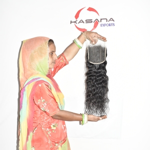 Extensions de cheveux humains vietnamiens à cuticules alignées, closure HD 6*6, double trame, non traités, sans ondulation profonde - Product Image 2