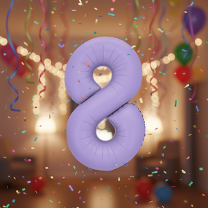 Palloncino Party Love Numero 8 Viola 1M Gonfiabile Decorazione per Feste e Celebrazioni - Product Image 2