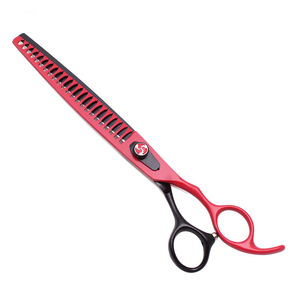 Tijeras de Entresacar Profesionales de Acero Inoxidable, Ligeras, Negras y Rojas, para Peluquería - Product Image 3