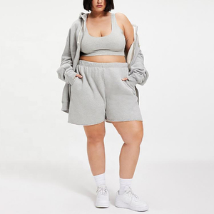 New Arrival Plus Size Women's Casual Shorts Breathable High Waist <b>Drawstring</b> Regular Fit Spandex/Polyester Solid Color 2026 - Product Image 3