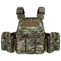 Gilet tactique modulaire Molle en nylon camouflage pour hommes, porte-plaques réglable, durable, écologique, séchage rapide, coupe-vent