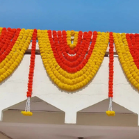 Bunga palsu mariemas dan gantungan pintu bunga panjang Toran Mandap bunga buatan rangkaian bunga Toran Blossom Dekorasi Pernikahan India indah