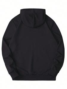 Sudadera con Capucha de Forro Polar para Hombre, Diseño OEM, Totalmente Blanca, de Poliéster/Algodón, Informal, de Invierno, con Cierre y Estampado Digital DTF - Product Image 2