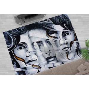 Tapis imprimé : décoratif, femme, classique, graffiti, bureau, décoration intérieure, tapis en velours - Product Image 1