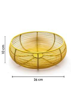 Panier à fruits en fil métallique, vente en gros, quantité en vrac, Design personnalisé, utilisation pour mariage, maison, hôtel, décoration de table de cuisine - Product Image 3