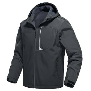 Chaqueta Softshell de moda más nueva, ropa de primavera personalizada para exteriores, chaqueta de carcasa blanda con cremallera para hombre - Product Image 2